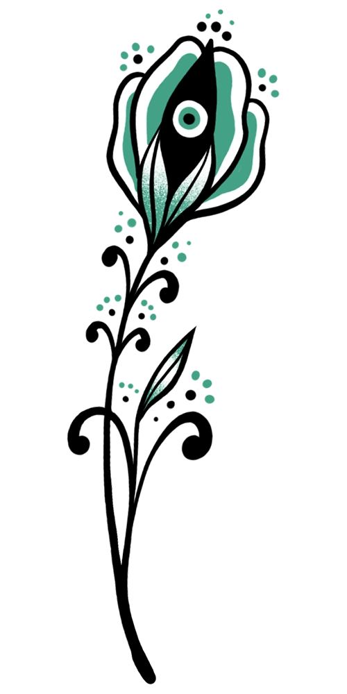 Cover tattoo floral par Biancaluna Faber
