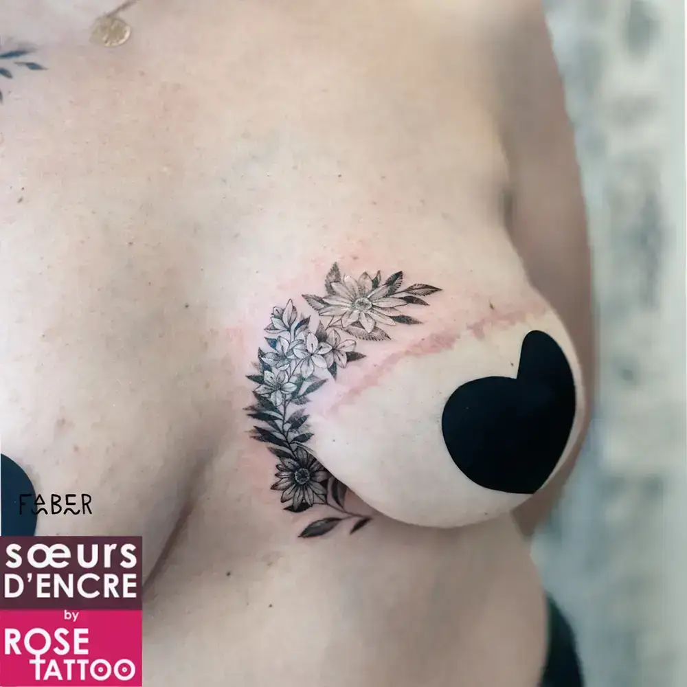 Tatouage reconstructeur cicatrice - après