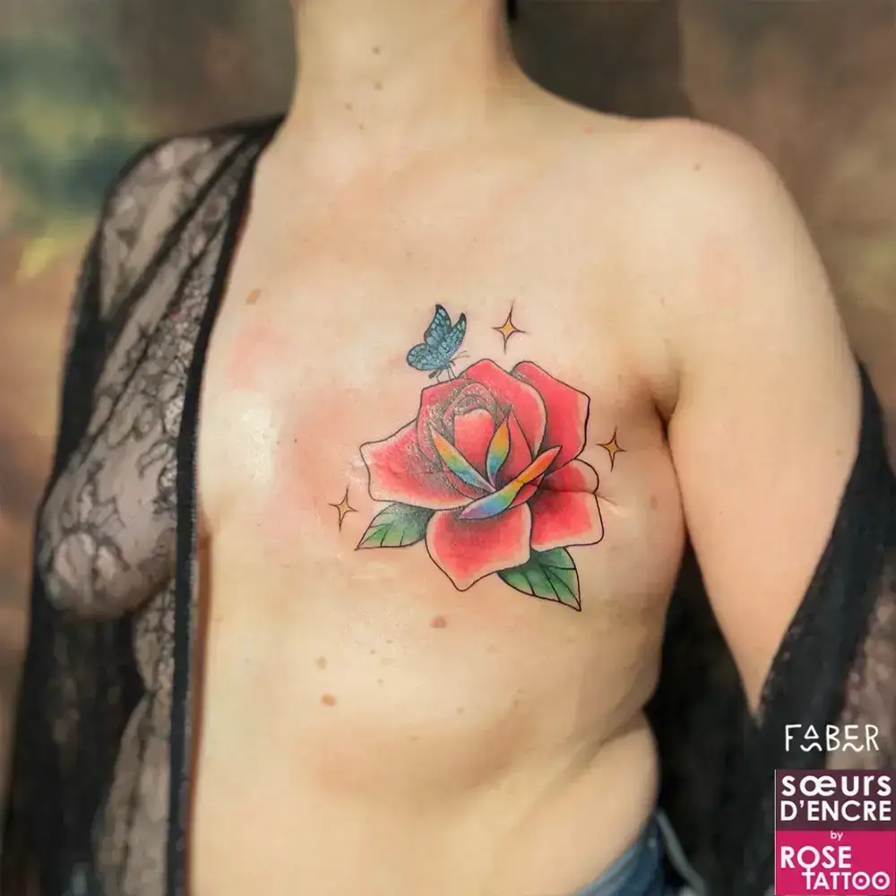 Tatouage reconstructeur cicatrice - après
